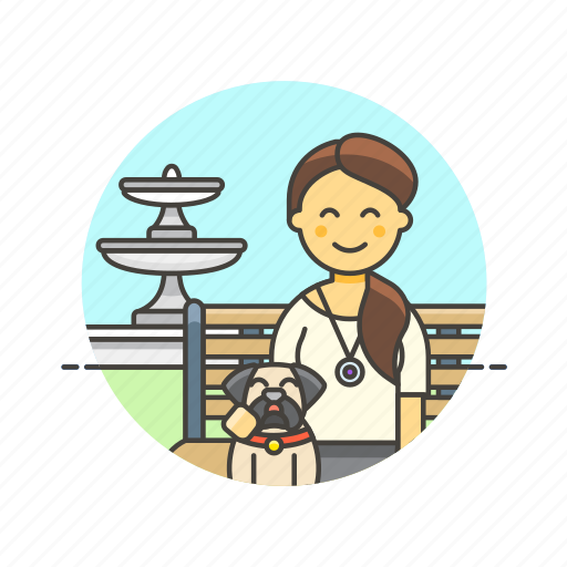 Lifestyle, lover, pet, dog, exercise, walk, woman icon - Download on Iconfinder