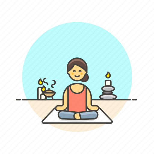 Lifestyle, meditation, spa, hobby, relax, woman, zen icon - Download on Iconfinder