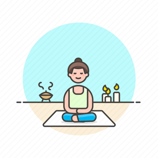 Lifestyle, meditation, spa, relax, woman, yoga, zen icon - Download on Iconfinder