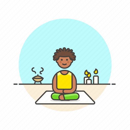 Lifestyle, meditation, spa, candle, relax, woman, yoga icon - Download on Iconfinder