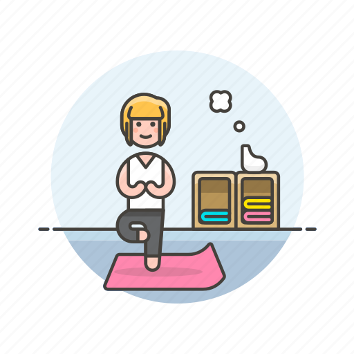 Balance, lifestyle, yoga, exercise, relax, woman, zen icon - Download on Iconfinder