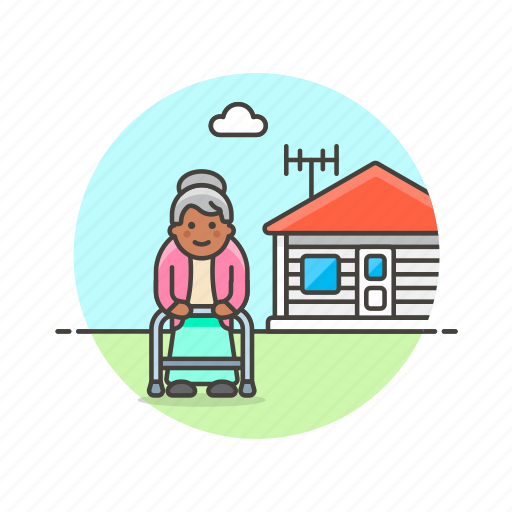 Grandmother, house, lifestyle, elder, home, rest, woman icon - Download on Iconfinder