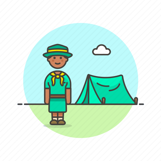 Camping, lifestyle, scout, tent, adventure, explore, woman icon - Download on Iconfinder