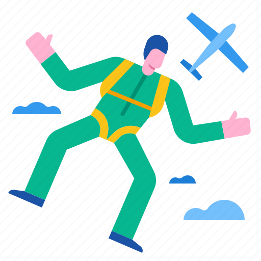 Adventure, extreme, jump, parachute, sky, skydiving icon - Download on Iconfinder