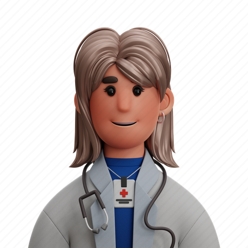 Doctor, woman, medicine, hospital, lady, girl, female 3D illustration - Download on Iconfinder