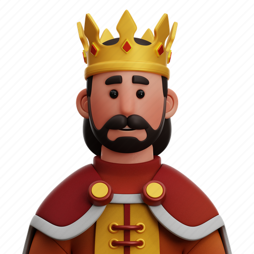 King, man, avatar, character, male, metapeople, person 3D illustration - Download on Iconfinder