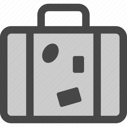 Belongings, briefcase, carryon, luggage, stickers, suitcase, travel icon - Download on Iconfinder