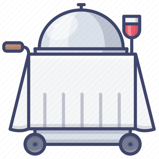 Hotel, food, trolley, service icon - Download on Iconfinder