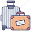 suitcase, luggage, baggage, travel 
