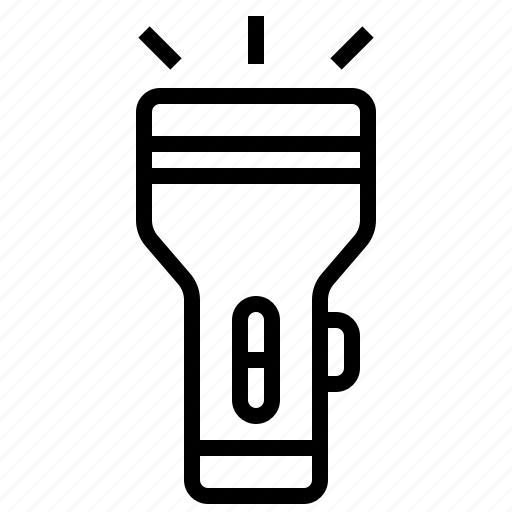 Flashlight, torch, light, tools, utensil, miscellaneous, illumination icon - Download on Iconfinder