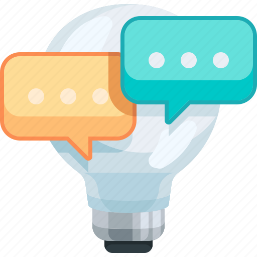 Bubble, bulb, chat, creative, dialogue, inspiration, light icon - Download on Iconfinder
