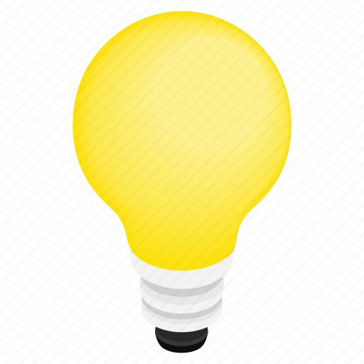 Bulb, concept, electricity, energy, idea, isometric, light icon - Download on Iconfinder