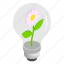bulb, energy, idea, isometric, light, lightbulb, plant 