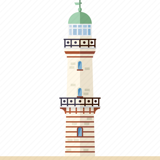 Beach, beacon, building, lighthouse, nautical, safety, warnemunde lighthouse icon - Download on Iconfinder