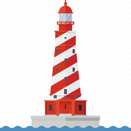 Beacon, building, lake michigan, lighthouse, nautical, safety, white shoal lighthouse icon - Download on Iconfinder