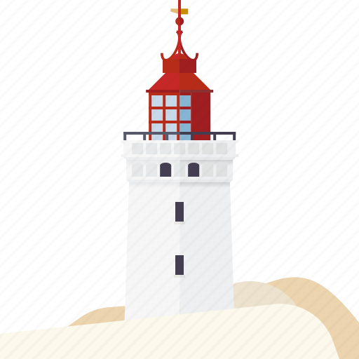 Beacon, building, dunes, lighthouse, nautical, rubjerg knude lighthouse, sand icon - Download on Iconfinder