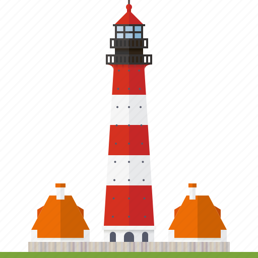 Beacon, building, houses, lighthouse, nautical, westerheversand lighthouse, wharf icon - Download on Iconfinder