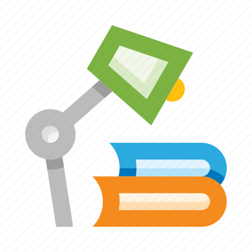 Table, lamp, desk, light, books icon - Download on Iconfinder