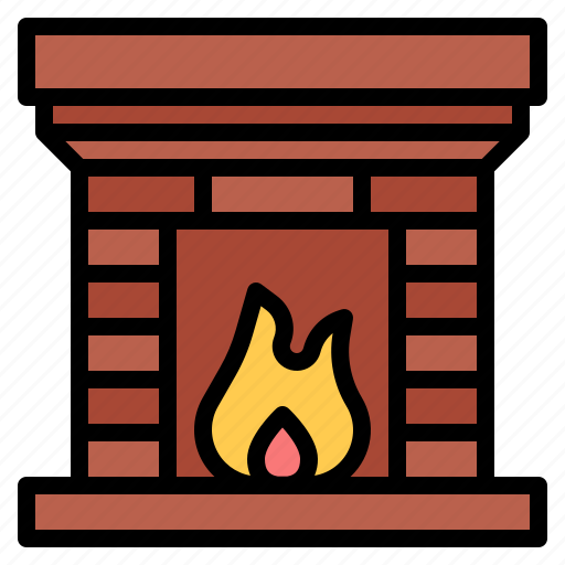 Fireplace, bonfire, fire, decoration, lighting, light icon - Download on Iconfinder