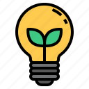 green, eco, light, bulb, electricity, lighting, leaf 