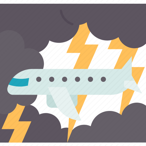 Aircraft, storm, turbulence, flying, thunderstorms icon - Download on Iconfinder