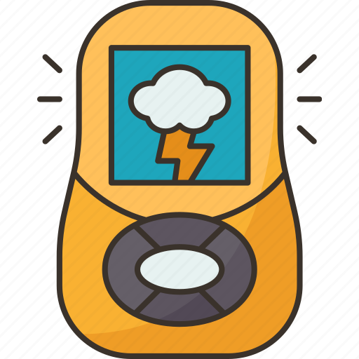 Lightning, detector, thunderstorms, weather, measuring icon - Download on Iconfinder