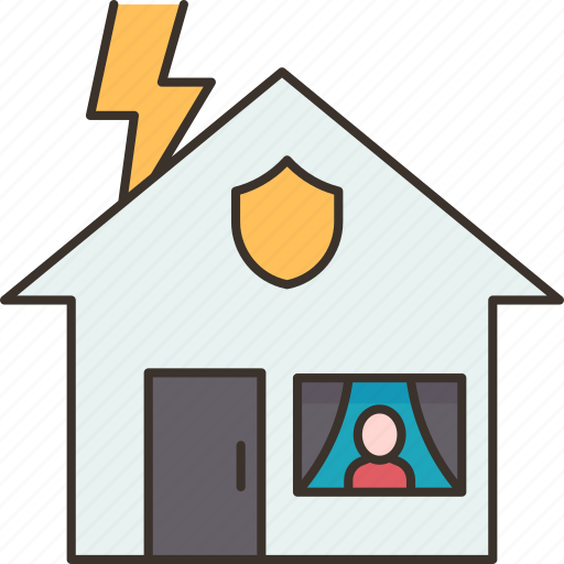 Stay, inside, house, thunderstorm, danger icon - Download on Iconfinder