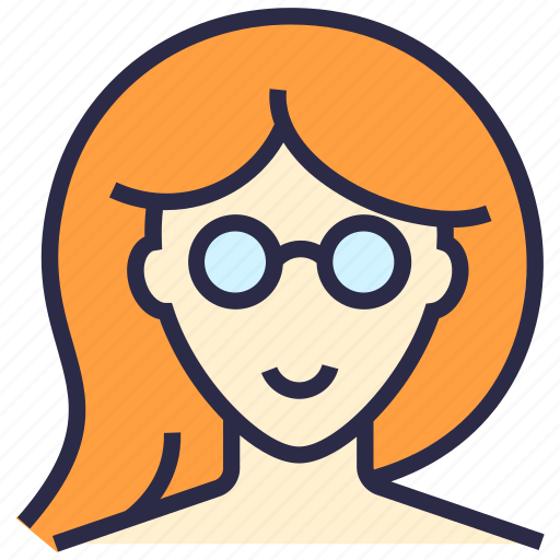 Avatar, girl, glasses, profile, user, woman icon - Download on Iconfinder