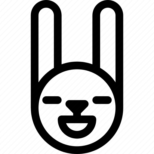 Animal, blissful, easter, emoji, emoticon, hare, rabbit icon - Download on Iconfinder