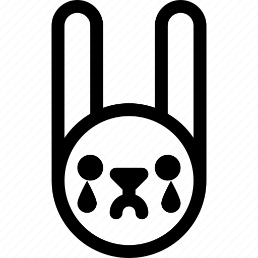 Animal, cry, easter, emoji, emoticon, hare, rabbit icon - Download on Iconfinder
