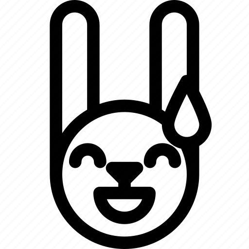 Animal, easter, embarrased, emoji, emoticon, hare, rabbit icon - Download on Iconfinder