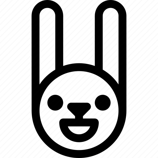 Animal, easter, emoji, emoticon, glad, hare, rabbit icon - Download on Iconfinder