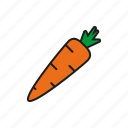 carrot, food, root, vegetables