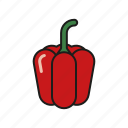 bell pepper, food, pepper, red, vegetables