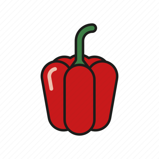 Bell pepper, food, pepper, red, vegetables icon - Download on Iconfinder