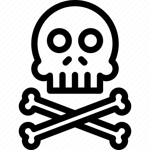 Skull, bones, dead, danger, warning, caution, attention icon - Download on Iconfinder
