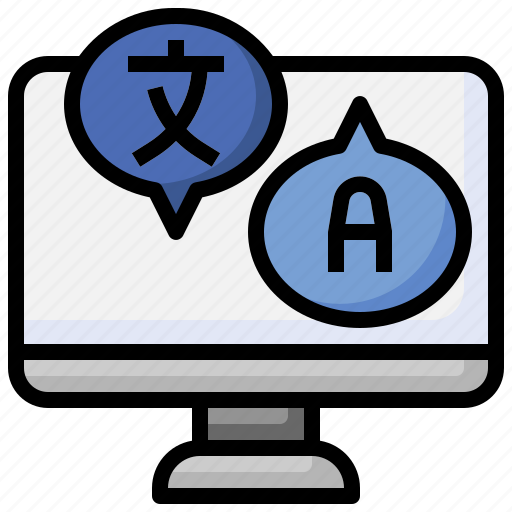 Computer, translate, translator, dialogue, communications icon - Download on Iconfinder