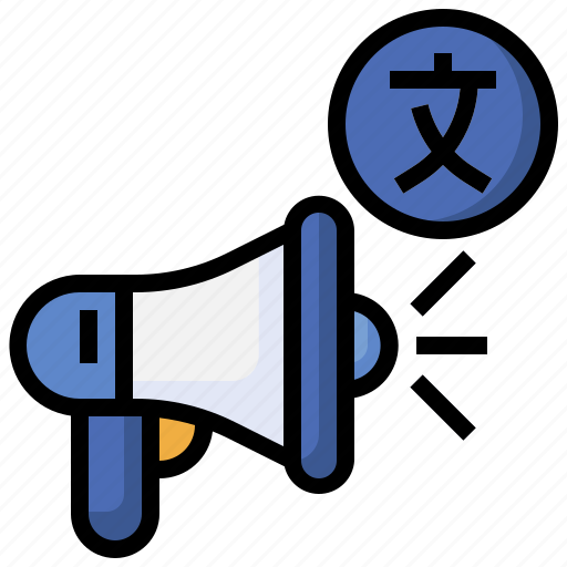 Speaker, translate, audio, communication, language icon - Download on Iconfinder