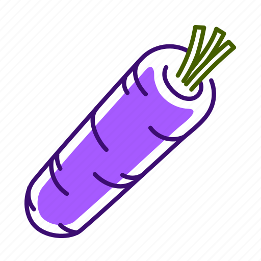 Black carrot, carrot, food, root, vegetable icon - Download on Iconfinder