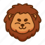 lion, happy, smile, emoji 