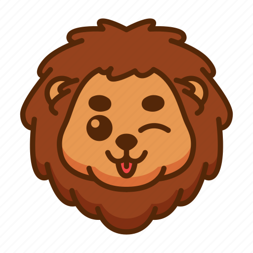 Lion, emoticon, smiley, happy, tongue icon - Download on Iconfinder