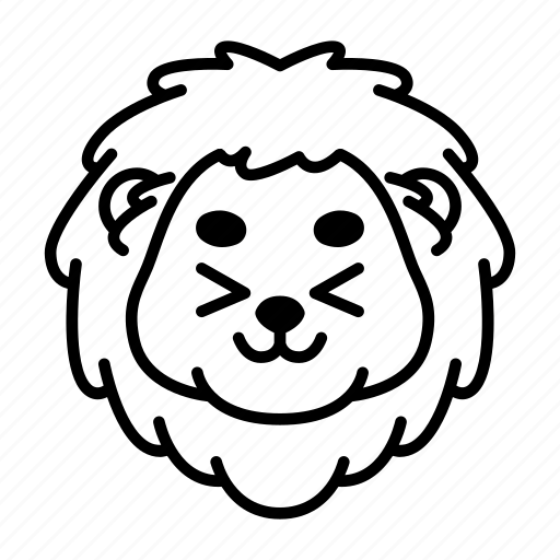Lion, emoji, emoticon, smiley, face, feeling icon - Download on Iconfinder