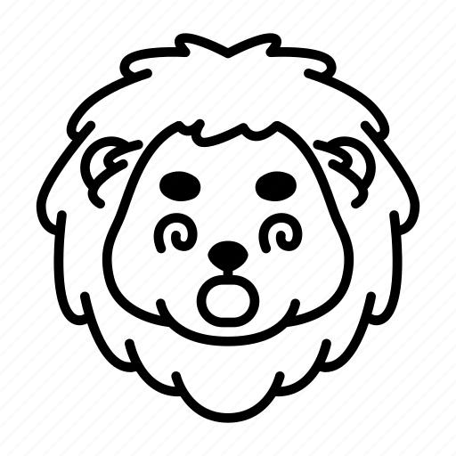 Lion, emoji, emoticon, confused icon - Download on Iconfinder