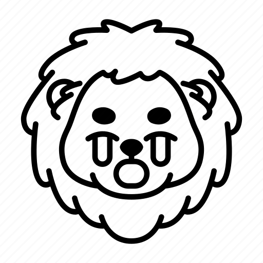Lion, emoticon, cry, sad, emotion icon - Download on Iconfinder