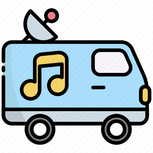 Van, vehicle, transport, car, broadcast, news, radio icon - Download on Iconfinder