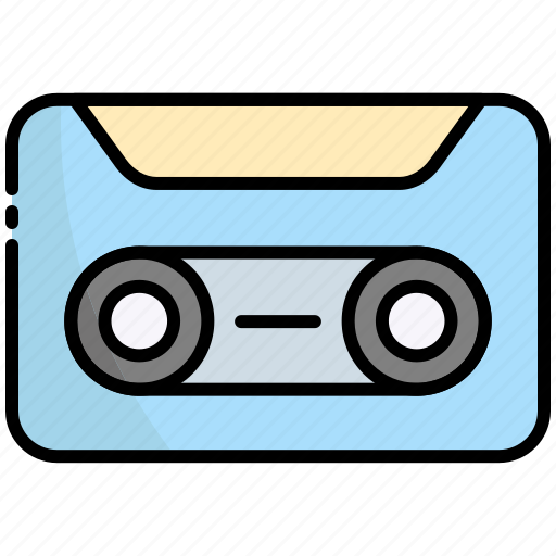 Cassette tape, cassette, compact cassette, vintage cassette, musicassette, audio-cassette, audio tape icon - Download on Iconfinder