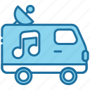 van, vehicle, transport, car, broadcast, news, radio