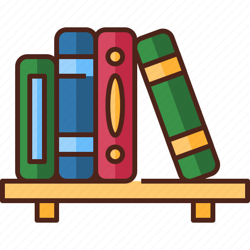 Bookshelf, book, library, furniture, books, education, bookcase icon - Download on Iconfinder