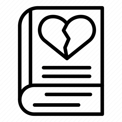Book, break, broken, care, couple, doodle, heart icon - Download on Iconfinder