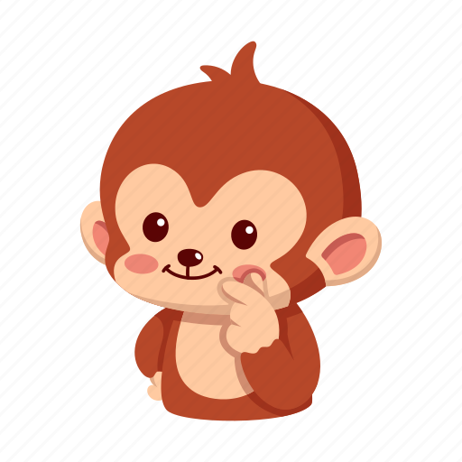 Monkey, sticker, emoji, emoticon, love icon - Download on Iconfinder